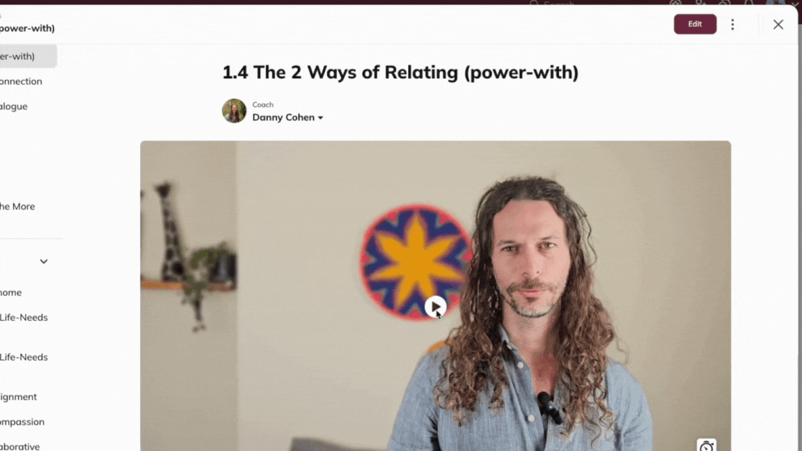 Weekly learning modules